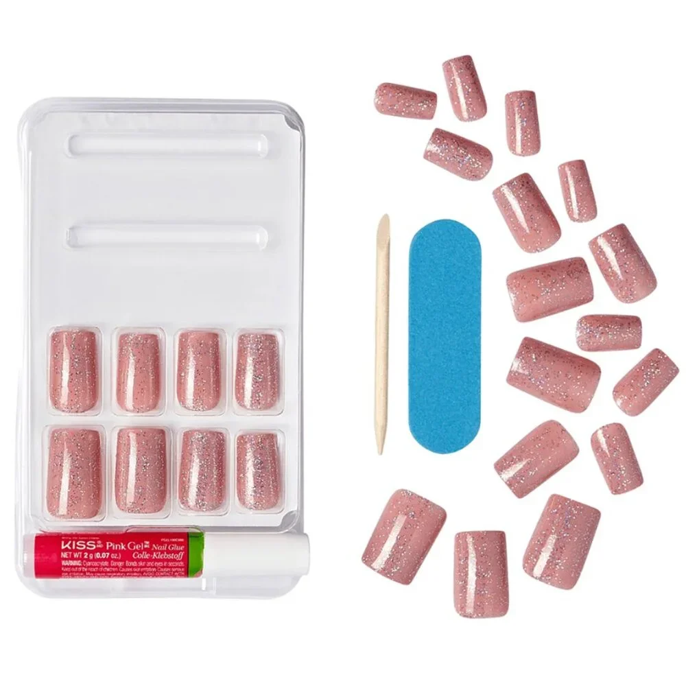 Gel Fantasy Winter Medium Length Nails - Galaxy War